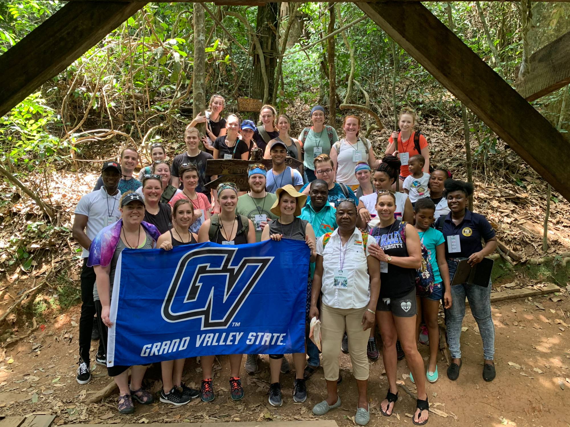 Students in Ghana Forest